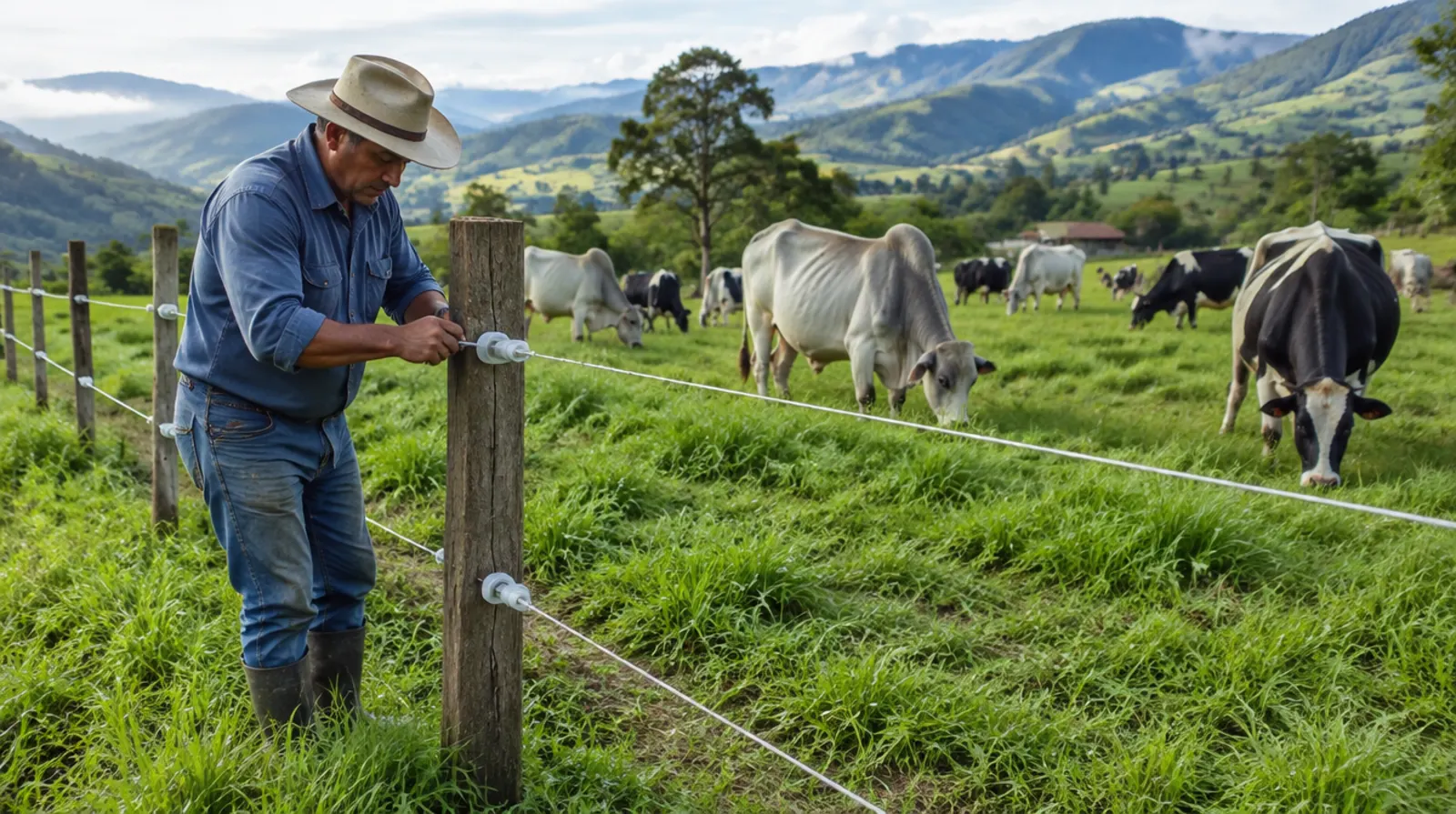 Cómo instalar una cerca eléctrica ganadera paso a paso