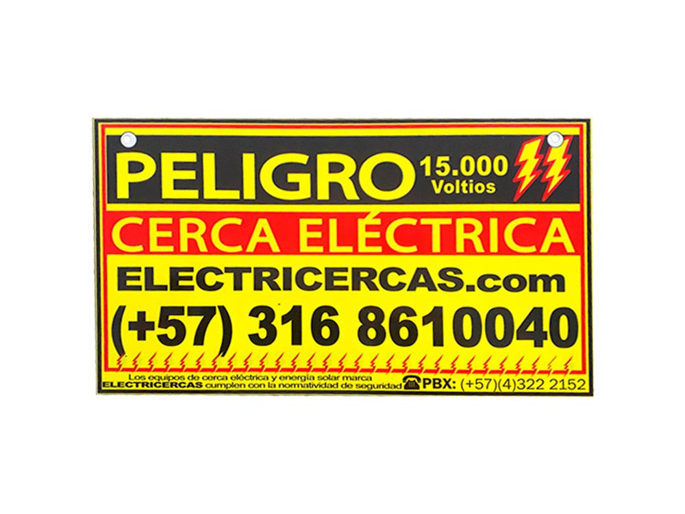 Aviso De Precaución Para Cerca Eléctrica – Producto estándar
