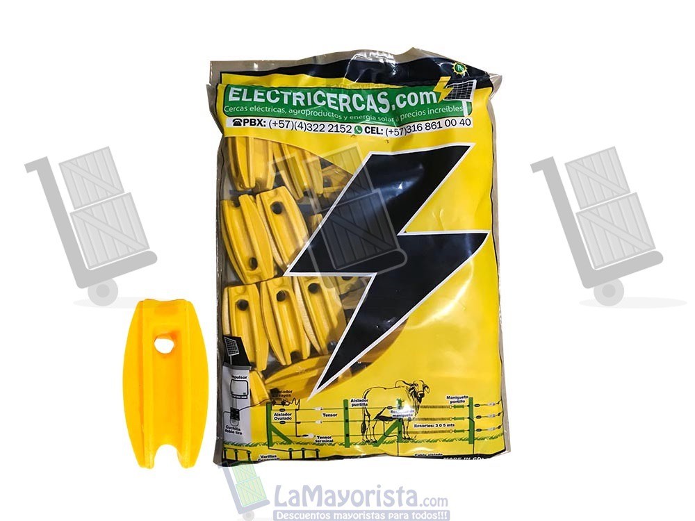 Aislador Ovalado Tipo Pera – Amarillo