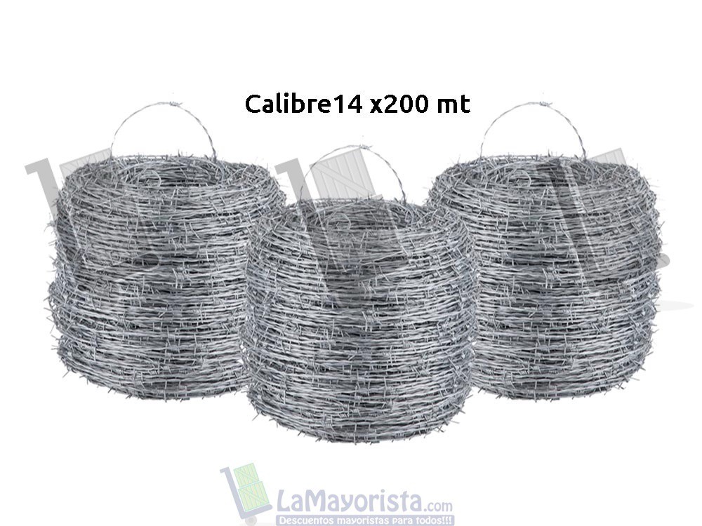 Alambre De Púas – Calibre 14 X 200 Mts