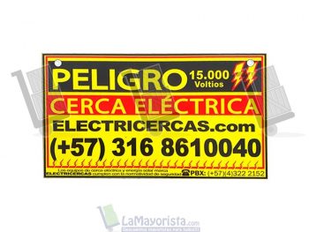 Aviso de precaución para cerca eléctrica – producto estándar