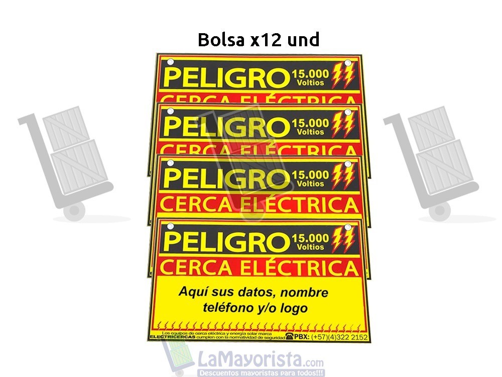Aviso De Precaución Para Cerca Eléctrica – Producto personalizado