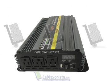 Inversor de corriente 1500w 24 vts a 110 vts onda modificada