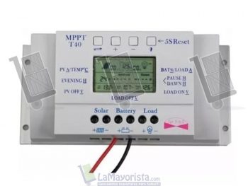 Regulador / controlador solar mppt 40 amp con amplificador microchip de potencia 12/24 volt