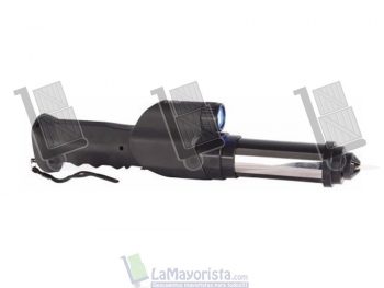 Tábano taser eléctrico retractil grande con linterna y sirena